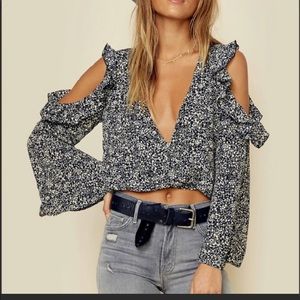 Blue Life Cold shoulder top